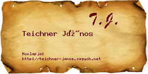 Teichner János névjegykártya